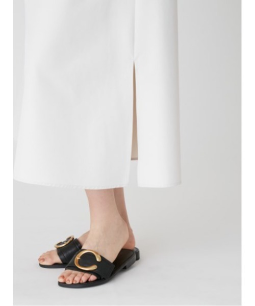 Mila Owen（ミラオーウェン）の「スキッパーカラーAラインワンピース【マシーンウォッシャブル】（シャツワンピース・レディース・アイボリー/チャコールグレー/グリーン・0/1）」の13枚目の写真