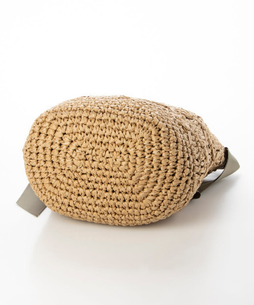 cache cache（カシュ カシュ）の「カシュカシュ cachecache / 下がりグログラン柄編みワンハンドルクロッシェトート（かごバッグ・レディース・オレンジ/サックスブルー/ブラック/ブラウン/カーキ/ライトグレー・FREE）」の16枚目の写真