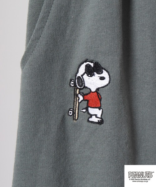 PEANUTS(ピーナッツ)の「PEANUTS スヌーピー ミニ裏毛 スウェット ハーフパンツ(スウェットパンツ・レディース・杢グレー/グリーン/ブラック・L/M/LL)」の13枚目の写真