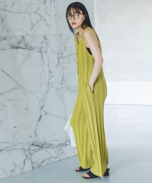 JEANASIS（ジーナシス）の「スクエアアシメニットサンダル/198263（サンダル・レディース・ブラック/オフホワイト/イエロー・MEDIUM/LARGE）」の9枚目の写真