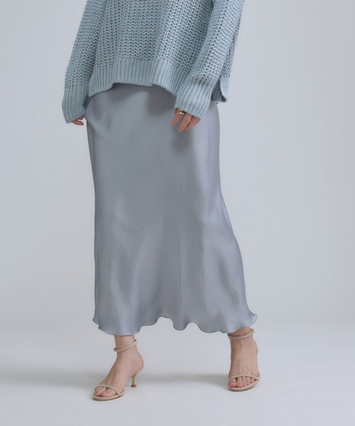 ★クリーニング済★【Chaos】リベールサテンロングスカート Chaos(カオス)｜リベールサテンロングスカート/ブラック の通販