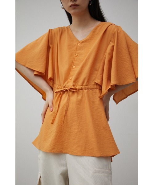 フレアスリーブペプラムブラウス セール】FLARE SLEEVE PEPLUM BLOUSE/フレアスリーブペプラム