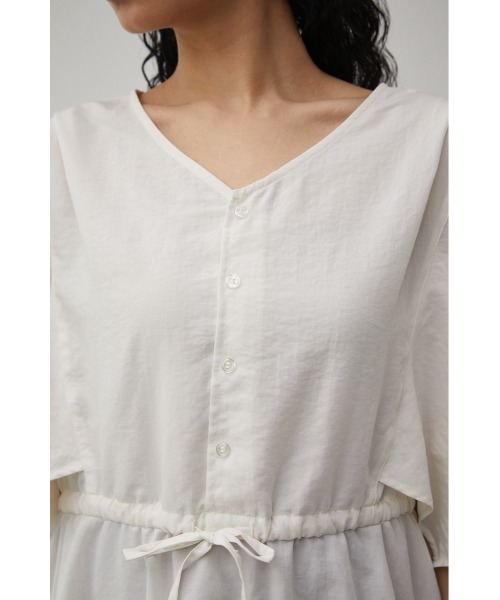 AZUL by moussy(アズールバイマウジー)の「FLARE SLEEVE PEPLUM BLOUSE/フレアスリーブペプラムブラウス(Tシャツ/カットソー・レディース・オレンジ/ホワイト/ブラック・MEDIUM/SMALL)」の10枚目の写真