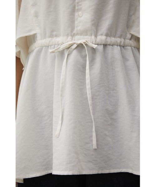AZUL by moussy(アズールバイマウジー)の「FLARE SLEEVE PEPLUM BLOUSE/フレアスリーブペプラムブラウス(Tシャツ/カットソー・レディース・オレンジ/ホワイト/ブラック・MEDIUM/SMALL)」の12枚目の写真
