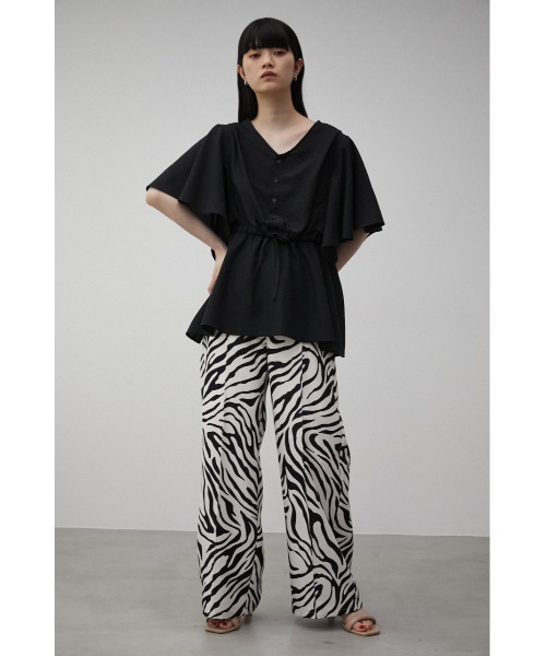 AZUL by moussy(アズールバイマウジー)の「FLARE SLEEVE PEPLUM BLOUSE/フレアスリーブペプラムブラウス(Tシャツ/カットソー・レディース・オレンジ/ホワイト/ブラック・MEDIUM/SMALL)」の15枚目の写真