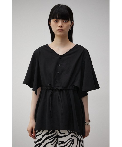 AZUL by moussy(アズールバイマウジー)の「FLARE SLEEVE PEPLUM BLOUSE/フレアスリーブペプラムブラウス(Tシャツ/カットソー・レディース・オレンジ/ホワイト/ブラック・MEDIUM/SMALL)」の16枚目の写真