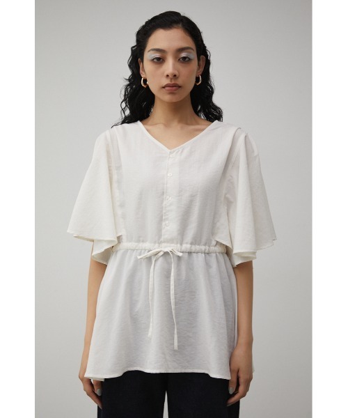 セール】FLARE SLEEVE PEPLUM BLOUSE/フレアスリーブペプラム