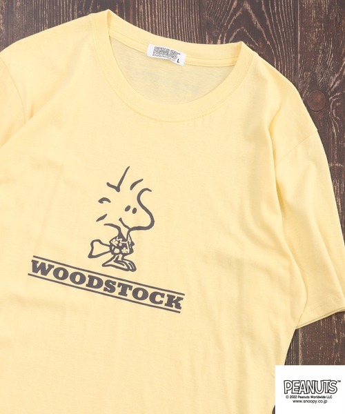 PEANUTS（ピーナッツ）の「PEANUTS スヌーピー アロハ柄 Tシャツ 半袖（Tシャツ/カットソー・レディース・カーキ/グレー系その他/アイボリー/ピンク系その他/グレイッシュベージュ/チャコールグレー/クリーム/グレイッシュブルー/グリーン/ホワイト系その他/ネイビー/ベージュ・M/L/LL）」の7枚目の写真