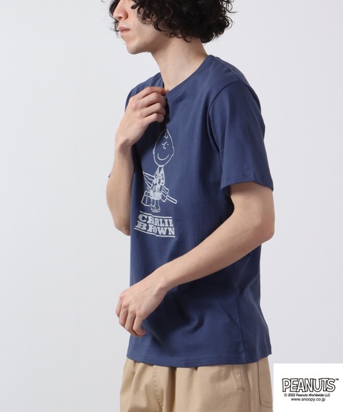 PEANUTS（ピーナッツ）の「PEANUTS スヌーピー アロハ柄 Tシャツ 半袖（Tシャツ/カットソー・レディース・カーキ/グレー系その他/アイボリー/ピンク系その他/グレイッシュベージュ/チャコールグレー/クリーム/グレイッシュブルー/グリーン/ホワイト系その他/ネイビー/ベージュ・M/L/LL）」の22枚目の写真