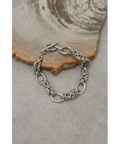 AZUL by moussy（アズールバイマウジー）の「MIXED CHAIN BRACELET/ミックスチェーンブレスレット（ブレスレット・レディース・シルバー/ゴールド系その他・FREE）」の2枚目の写真