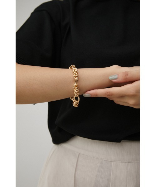 AZUL by moussy（アズールバイマウジー）の「MIXED CHAIN BRACELET/ミックスチェーンブレスレット（ブレスレット・レディース・シルバー/ゴールド系その他・FREE）」の11枚目の写真