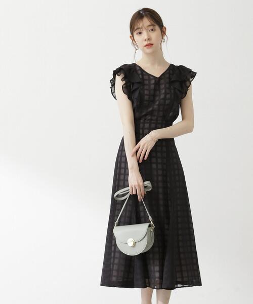 PROPORTION BODY DRESSING（プロポーションボディドレッシング）の「モノトーンシアーチェックフレアスカート / 1213220601（スカート・レディース・ブラック/ブラック系その他/ホワイト系その他・SMALL/MEDIUM）」の13枚目の写真