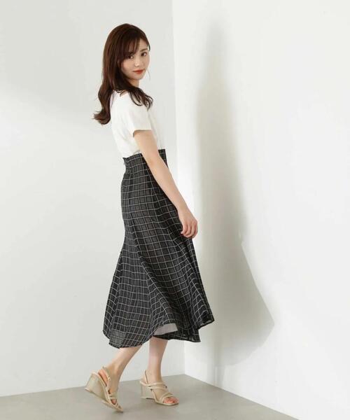 PROPORTION BODY DRESSING（プロポーションボディドレッシング）の「モノトーンシアーチェックフレアスカート / 1213220601（スカート・レディース・ブラック/ブラック系その他/ホワイト系その他・SMALL/MEDIUM）」の21枚目の写真