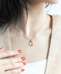 Nei nor | 【Nei/nor】ネックレス フロントスクエアデザイン NnNE-0008 G(ネックレス)