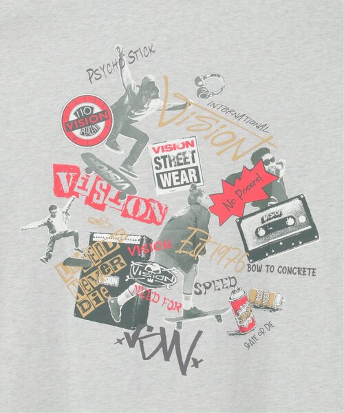 VISION STREET WEAR(ヴィジョンストリートウェア)の「VISION STREET WEAR ヴィジョンストリートウェア マルチスケーターフォトTシャツ(Tシャツ/カットソー・メンズ・チャコールグレー/ライトグレー/ホワイト・M/L)」の11枚目の写真