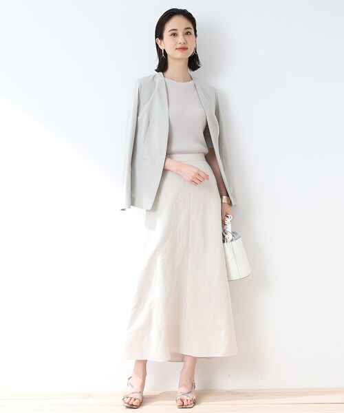 INDIVI(インディヴィ)の「◆【洗える/日本製】リネン混ニットトップス(ニット/セーター・レディース・ブルー/ブラック/ライトグレー/ダークブラウン・05/38)」の19枚目の写真