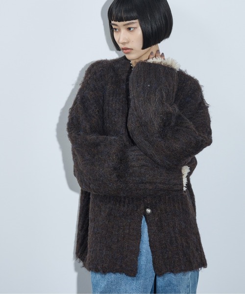 THE YOn（ザヨン）の「2WAYモヘアライクミックスシャギーニット