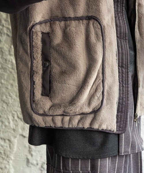 Enharmonic TAVERN（エンハーモニックタヴァーン）の「Fur blouson（ブルゾン・メンズ・ベージュ/グレー・44/46/48）」の8枚目の写真