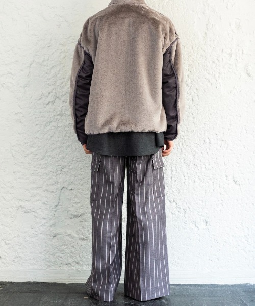 Enharmonic TAVERN（エンハーモニックタヴァーン）の「Fur blouson（ブルゾン・メンズ・ベージュ/グレー・44/46/48）」の9枚目の写真