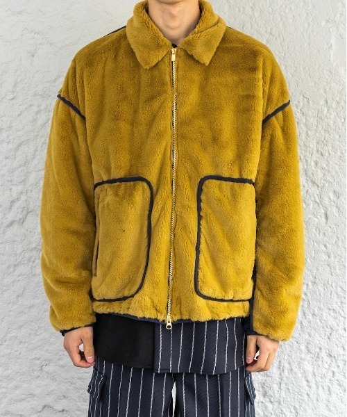 Enharmonic TAVERN（エンハーモニックタヴァーン）の「Fur blouson（ブルゾン・メンズ・ベージュ/グレー・44/46/48）」の11枚目の写真