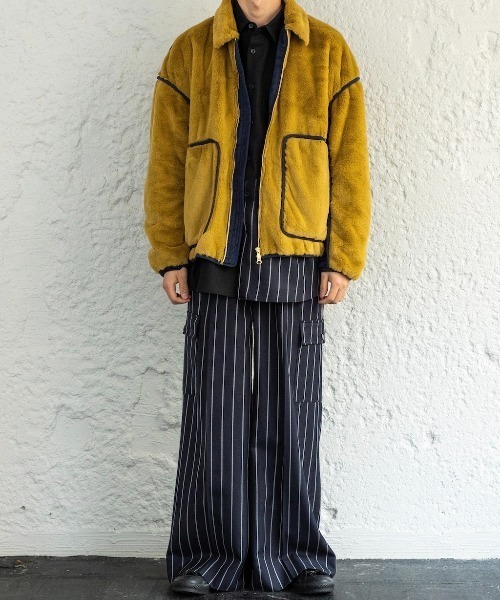 Enharmonic TAVERN（エンハーモニックタヴァーン）の「Fur blouson（ブルゾン・メンズ・ベージュ/グレー・44/46/48）」の14枚目の写真