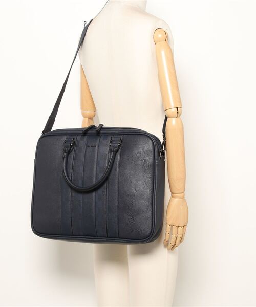 Ted Baker（テッドベーカー）の「WAYMON ハウスチェック PU　ドキュメントバッグ（ビジネスバッグ・メンズ・ネイビー・O/S）」の4枚目の写真