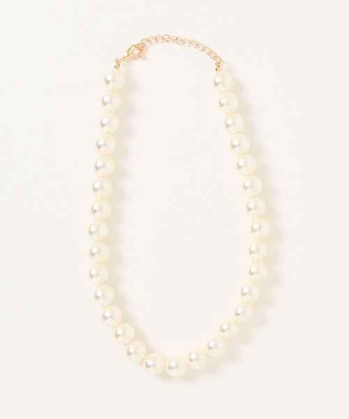 flower（フラワー）の「ドロップショートネックレス（ネックレス・レディース・ホワイト・FREE）」の5枚目の写真