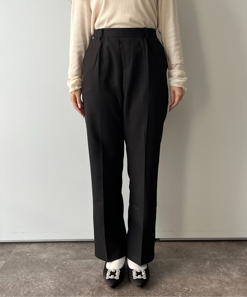 prose verse（プロズヴェール）の「スリムラインひざ下ストレートパンツ（スラックス・レディース・ブラック/グレイッシュベージュ/ネイビー・MEDIUM/LARGE/MP/LP）」の20枚目の写真