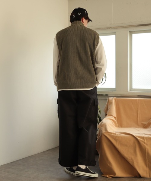 SENSE OF PLACE by URBAN RESEARCH（センスオブプレイスバイアーバンリサーチ）の「ウォッシュドカーゴワイドパンツ（その他パンツ・メンズ・ブラック/オリーブ・MEDIUM/LARGE）」の10枚目の写真