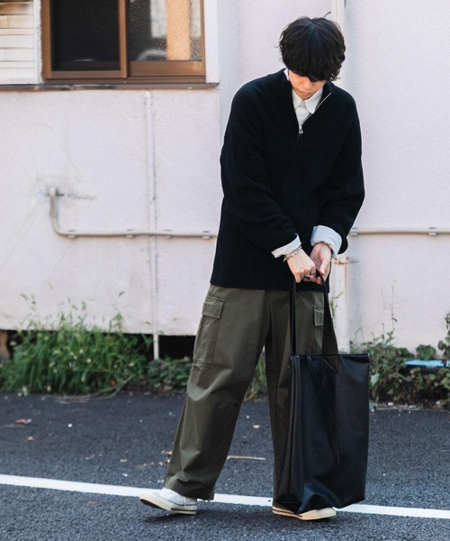 SENSE OF PLACE by URBAN RESEARCH（センスオブプレイスバイアーバンリサーチ）の「ウォッシュドカーゴワイドパンツ（その他パンツ・メンズ・ブラック/オリーブ・MEDIUM/LARGE）」の18枚目の写真