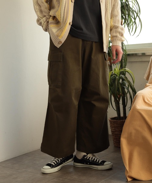 SENSE OF PLACE by URBAN RESEARCH（センスオブプレイスバイアーバンリサーチ）の「ウォッシュドカーゴワイドパンツ（その他パンツ・メンズ・ブラック/オリーブ・MEDIUM/LARGE）」の21枚目の写真