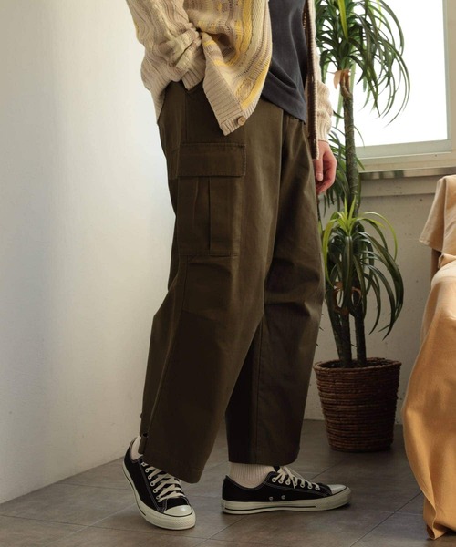 SENSE OF PLACE by URBAN RESEARCH（センスオブプレイスバイアーバンリサーチ）の「ウォッシュドカーゴワイドパンツ（その他パンツ・メンズ・ブラック/オリーブ・MEDIUM/LARGE）」の22枚目の写真
