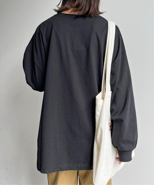 CPCM(シーピーシーエム)の「7daysおじさんロンT(Tシャツ/カットソー・レディース・ブラック/オフホワイト/アイボリー・FREE)」の20枚目の写真