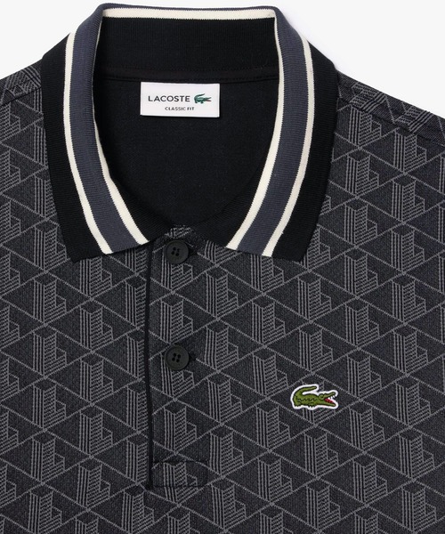 激安大特価！ モノグラムジャカード半袖ポロシャツ（ポロシャツ）｜LACOSTE トップス