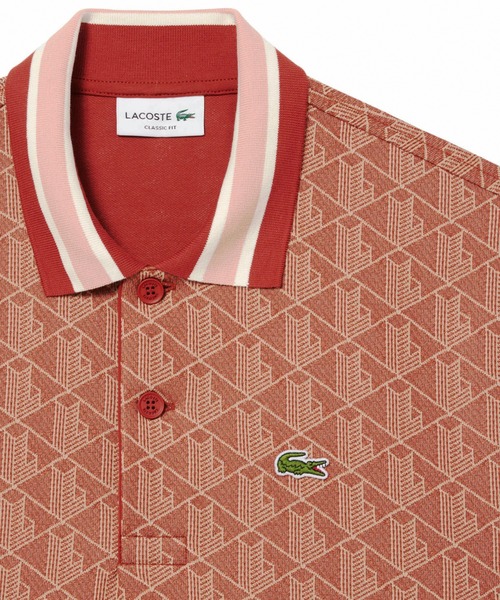 モノグラムジャカード半袖ポロシャツ（ポロシャツ）｜LACOSTE