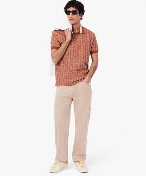 セール】モノグラムジャカード半袖ポロシャツ（ポロシャツ）｜LACOSTE