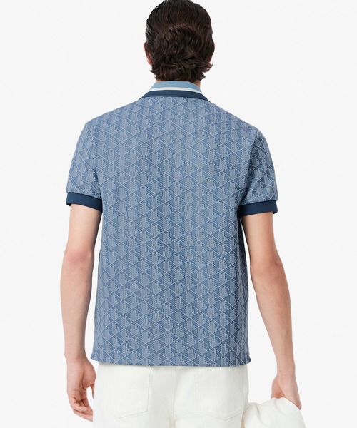 セール】モノグラムジャカード半袖ポロシャツ（ポロシャツ）｜LACOSTE