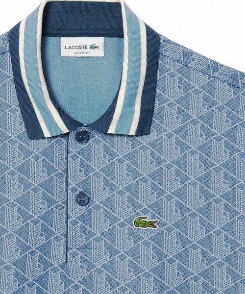 モノグラムジャカード半袖ポロシャツ（ポロシャツ）｜LACOSTE