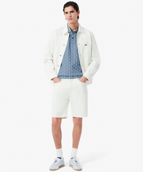 モノグラムジャカード半袖ポロシャツ（ポロシャツ）｜LACOSTE