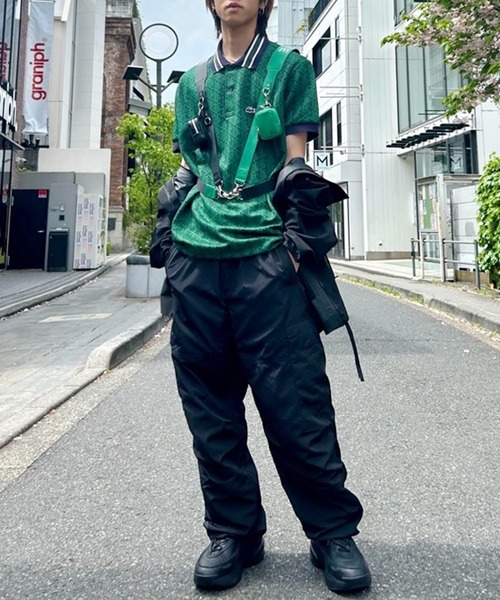 モノグラムジャカード半袖ポロシャツ（ポロシャツ）｜LACOSTE