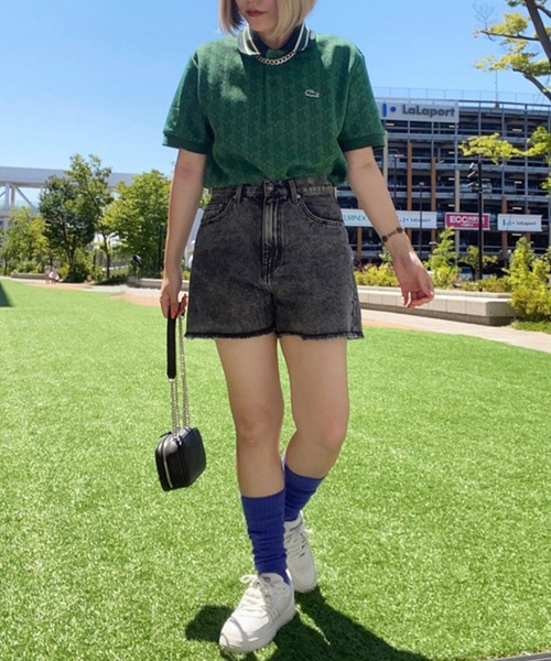 モノグラムジャカード半袖ポロシャツ（ポロシャツ）｜LACOSTE