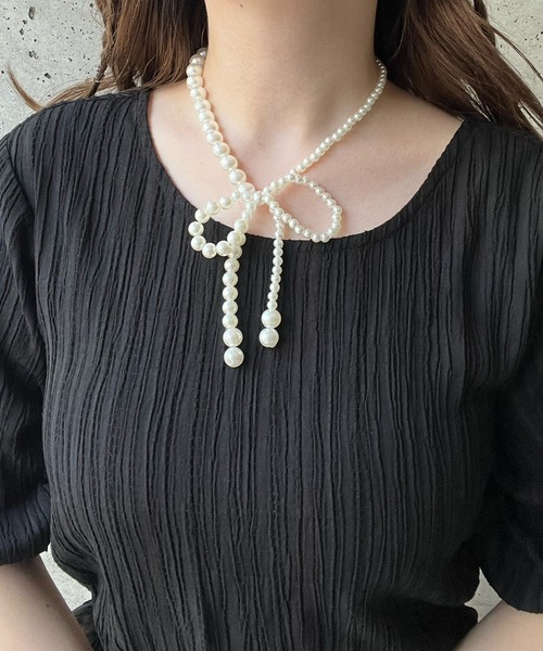 【クリアなパール＆リボンが可愛い♡】CHANEL*ネックレス 210.jpg