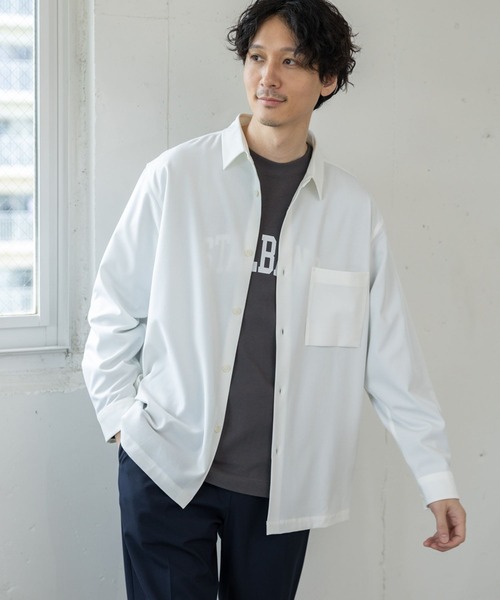 GLOBAL WORK(グローバルワーク)の「アーバンシャツ/198199(シャツ/ブラウス・メンズ・グレー系その他6/ホワイト系その他2/グレー系その他7/ダークブルー/ブラック・LARGE/SMALL/MEDIUM)」の2枚目の写真