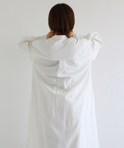 Crisp（クリスプ）の「プレイフルロングシャツワンピース（ワンピース・レディース・ベージュ/マスタード/ホワイト・FREE）」の9枚目の写真