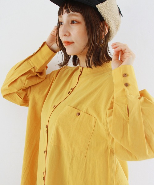 Crisp（クリスプ）の「プレイフルロングシャツワンピース（ワンピース・レディース・ベージュ/マスタード/ホワイト・FREE）」の19枚目の写真