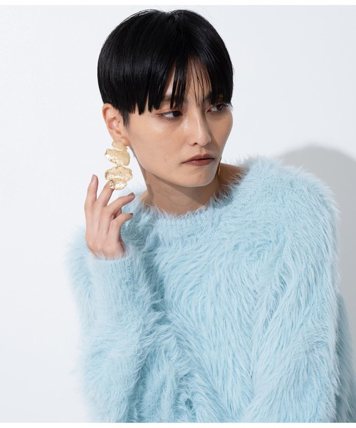 Settimissimo(セッティミッシモ)の「ITALYマットゴールド/シルバー大ぶりリーフピアス(ピアス(両耳用)・レディース・ゴールド/シルバー・FREE)」の7枚目の写真