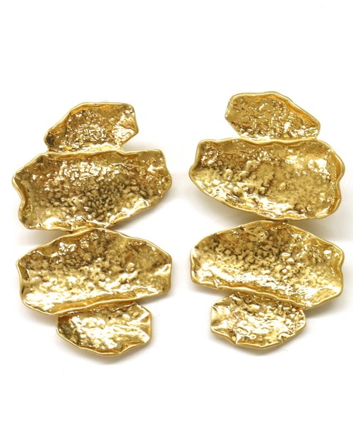 Settimissimo(セッティミッシモ)の「ITALYマットゴールド/シルバー大ぶりリーフピアス(ピアス(両耳用)・レディース・ゴールド/シルバー・FREE)」の8枚目の写真