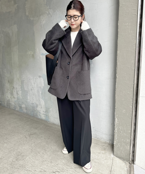 Spick and Span シャギージャケットコート Spick＆Span アウター シャギージャケットコート レディース