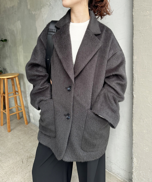 セール】シャギージャケットコート（その他アウター）｜Spick & Span