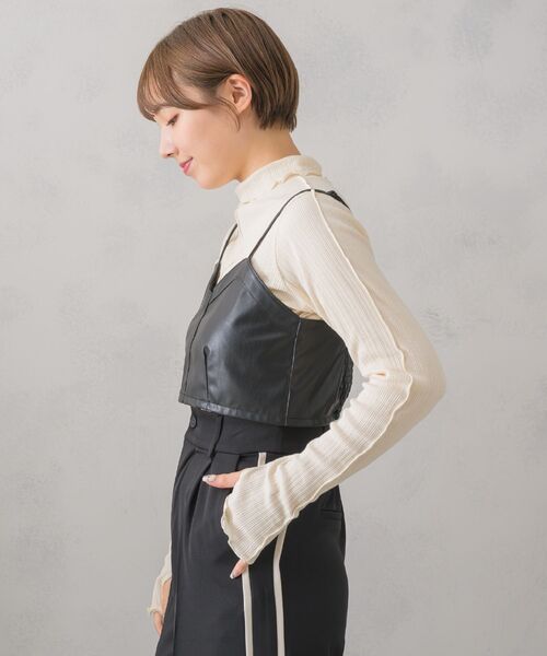 RETRO GIRL（レトロガール）の「ランダムテレコインナー（Tシャツ/カットソー・レディース・ホワイト/ブルー/イエロー/ブラック・FREE）」の10枚目の写真